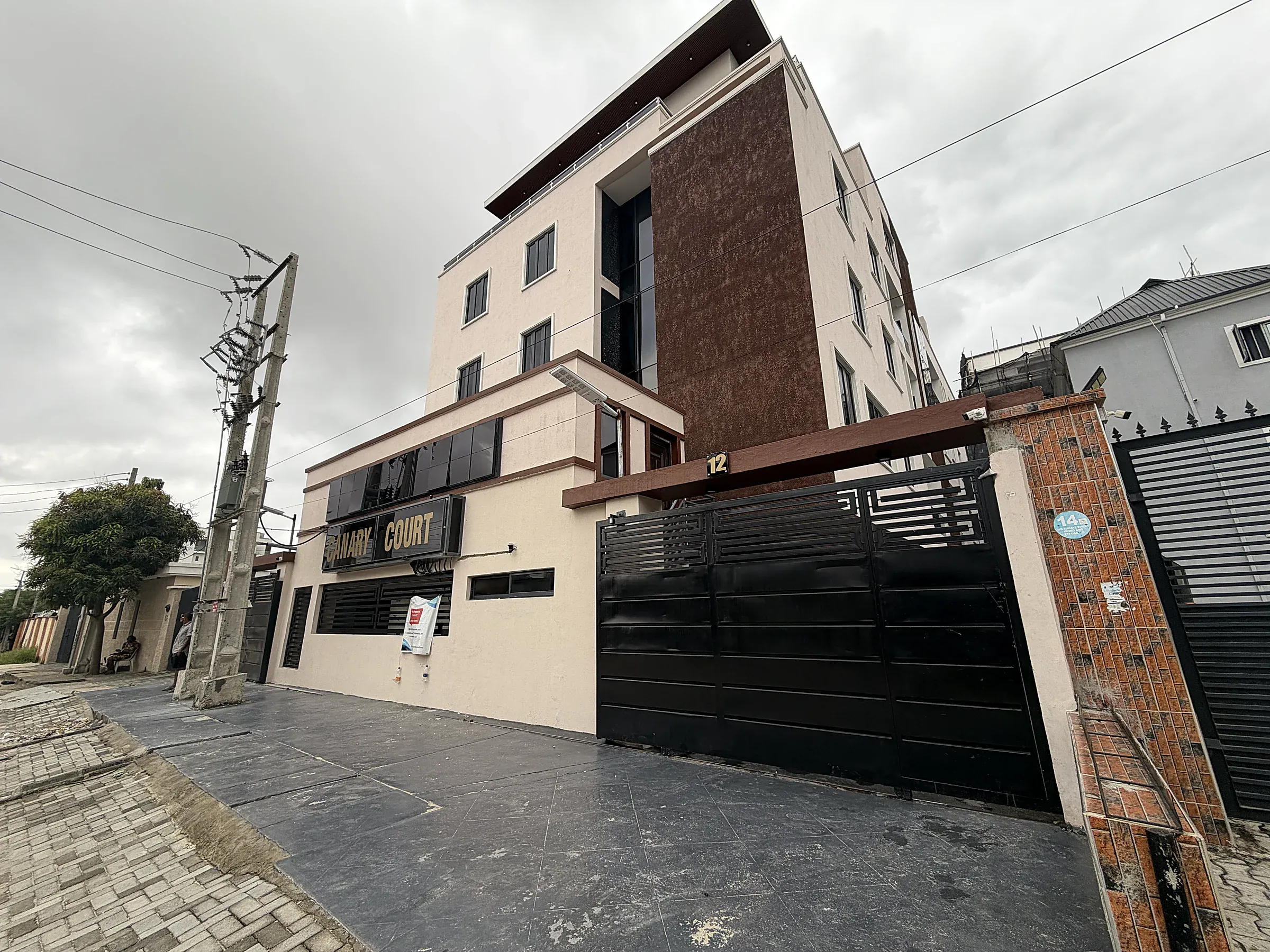 Canary Court building exterior in Ilasan, Lekki